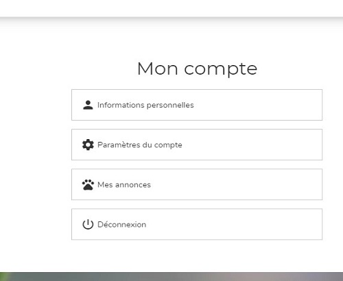 Mon compte sur AnimalWeb